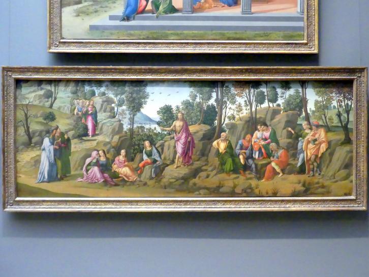 Francesco Granacci (Werkstatt) (1506), Johannes der Täufer predigt in der Wüste, New York, Metropolitan Museum of Art (Met), Saal 638, um 1506–1507
