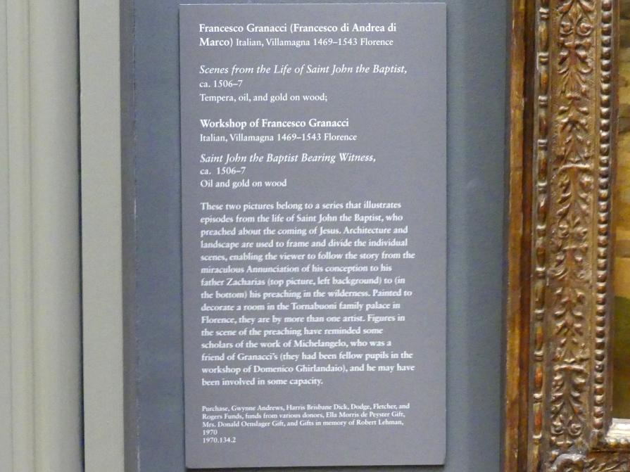 Francesco Granacci (Werkstatt) (1506), Johannes der Täufer predigt in der Wüste, New York, Metropolitan Museum of Art (Met), Saal 638, um 1506–1507, Bild 2/2