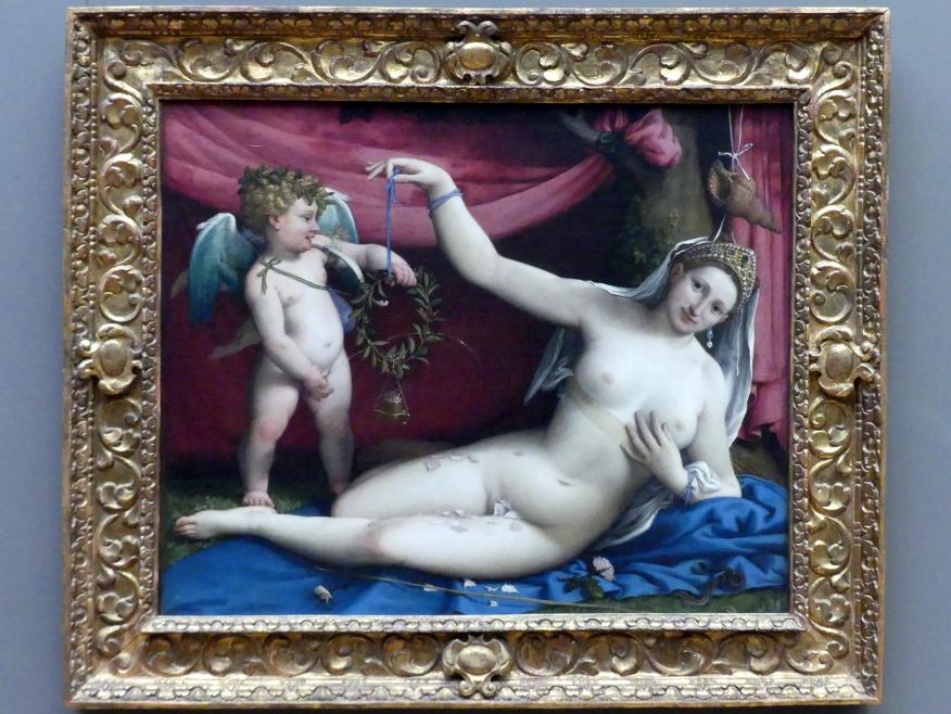 Lorenzo Lotto (1503–1549), Venus und Amor, New York, Metropolitan Museum of Art (Met), Saal 638, um 1520–1530, Bild 1/2