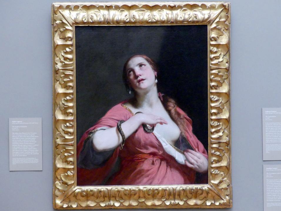 Guido Cagnacci (1642–1660), Tod der Kleopatra, New York, Metropolitan Museum of Art (Met), Saal 637, um 1645–1655