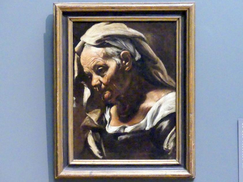 Orazio Borgianni (1600–1611), Kopf einer alten Frau, New York, Metropolitan Museum of Art (Met), Saal 635, nach 1610, Bild 1/2