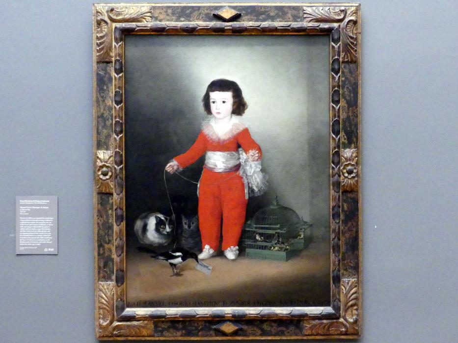 Francisco de Goya (Francisco José de Goya y Lucientes) (1779–1820), Manuel Osorio Manrique de Zuñiga (1784-1792), New York, Metropolitan Museum of Art (Met), Saal 633, 1787–1788