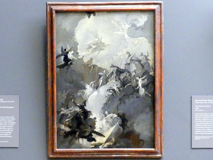 Franz Anton Maulbertsch (1749–1794), Die Verherrlichung der königlichen ungarischen Heiligen, New York, Metropolitan Museum of Art (Met), Saal 633, um 1772–1773, Bild 1/2