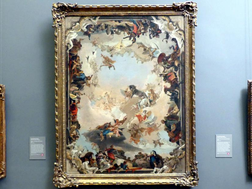 Giovanni Battista Tiepolo (1715–1785), Allegorie der Planeten und Kontinente, Würzburg, ehem. fürstbischöfliche Residenz, jetzt New York, Metropolitan Museum of Art (Met), Saal 633, 1752, Bild 1/2
