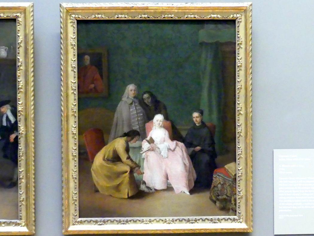 Pietro Longhi (1740–1772), Der Besuch, New York, Metropolitan Museum of Art (Met), Saal 632, 1746, Bild 1/2