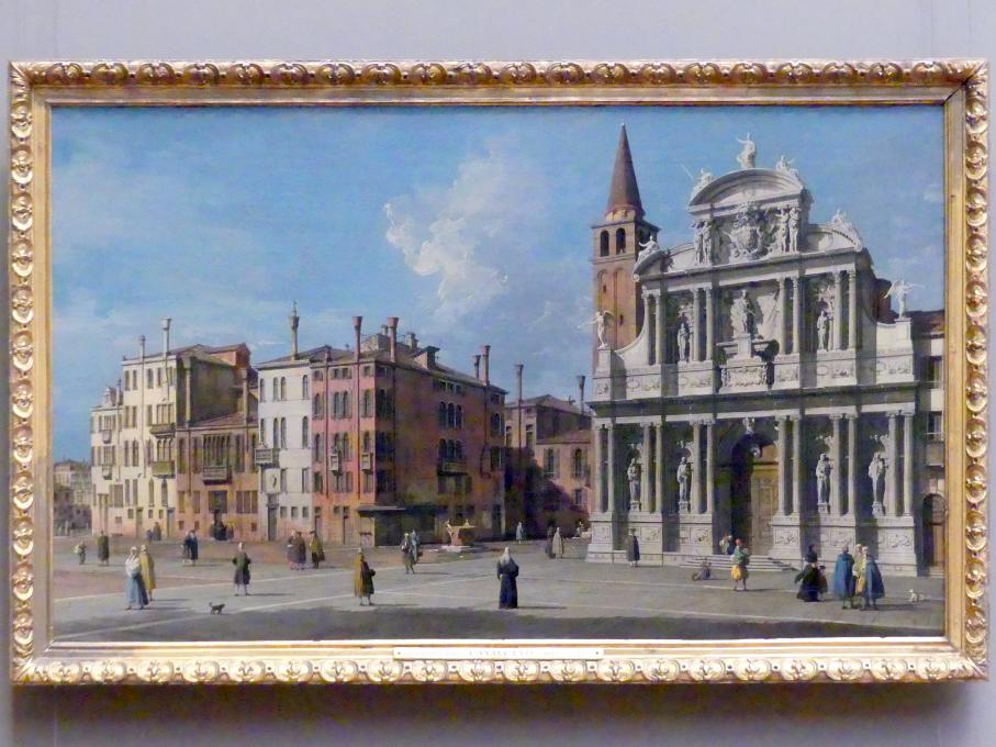 Giovanni Antonio Canal ("Canaletto") (1722–1765), Campo Santa Maria Zobenigo, Venedig, New York, Metropolitan Museum of Art (Met), Saal 632, um 1730–1740, Bild 1/2