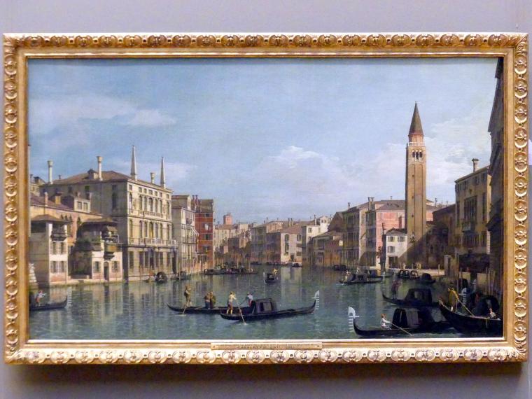 Giovanni Antonio Canal ("Canaletto") (1722–1765), Der Canal Grande mit Blick in südöstlicher Richtung mit dem Campo della Carità, New York, Metropolitan Museum of Art (Met), Saal 632, um 1730–1740, Bild 1/2