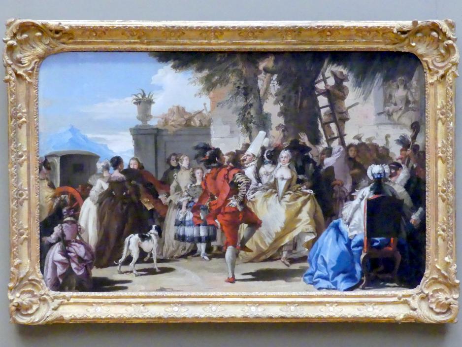 Giovanni Domenico Tiepolo (1743–1785), Tanz auf dem Land, New York, Metropolitan Museum of Art (Met), Saal 632, um 1755