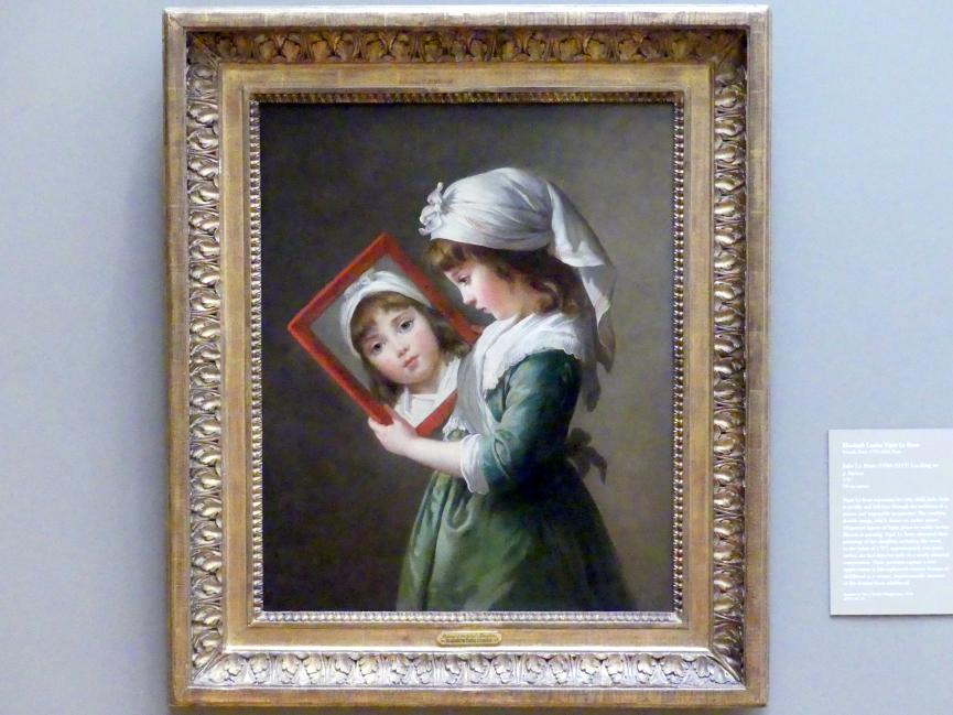 Élisabeth Vigée-Lebrun (1778–1810), Julie Lebrun (1780-1819) mit Spiegel, New York, Metropolitan Museum of Art (Met), Saal 632, 1787, Bild 1/2