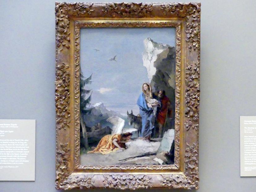Giovanni Battista Tiepolo (1715–1785), Flucht nach Ägypten, New York, Metropolitan Museum of Art (Met), Saal 632, um 1767–1770
