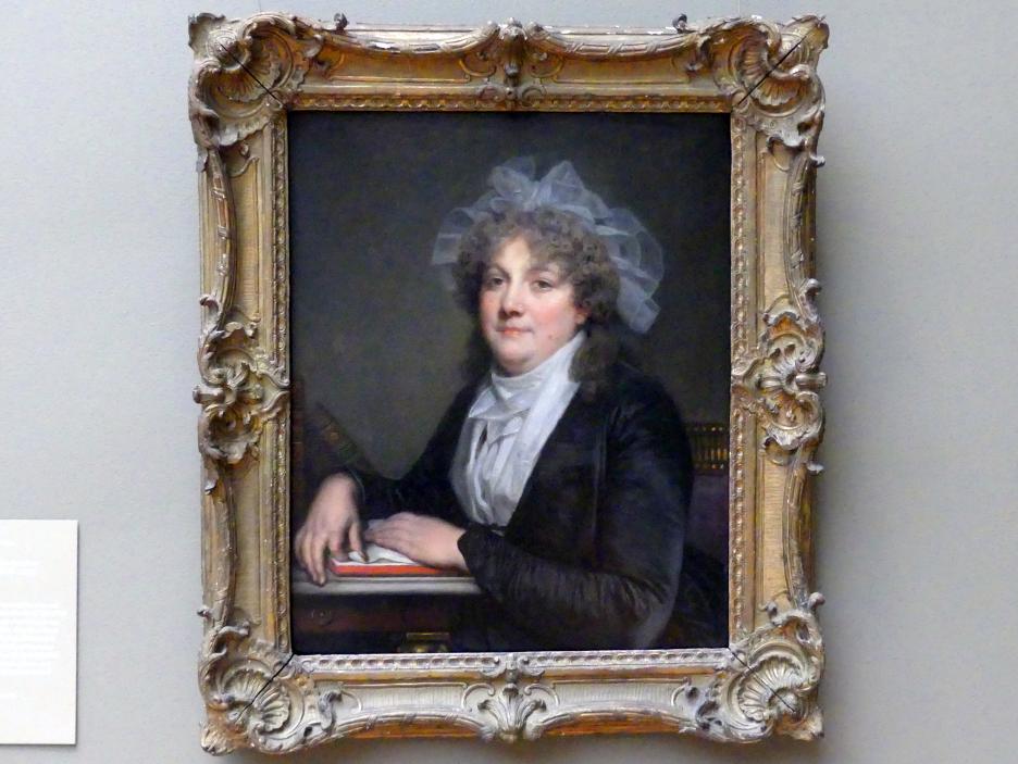 Jean-Baptiste Greuze (1754–1799), Madame Jean-Baptiste Nicolet (Anne Antoinette Desmoulins, 1743-1817), New York, Metropolitan Museum of Art (Met), Saal 631, um 1785–1790