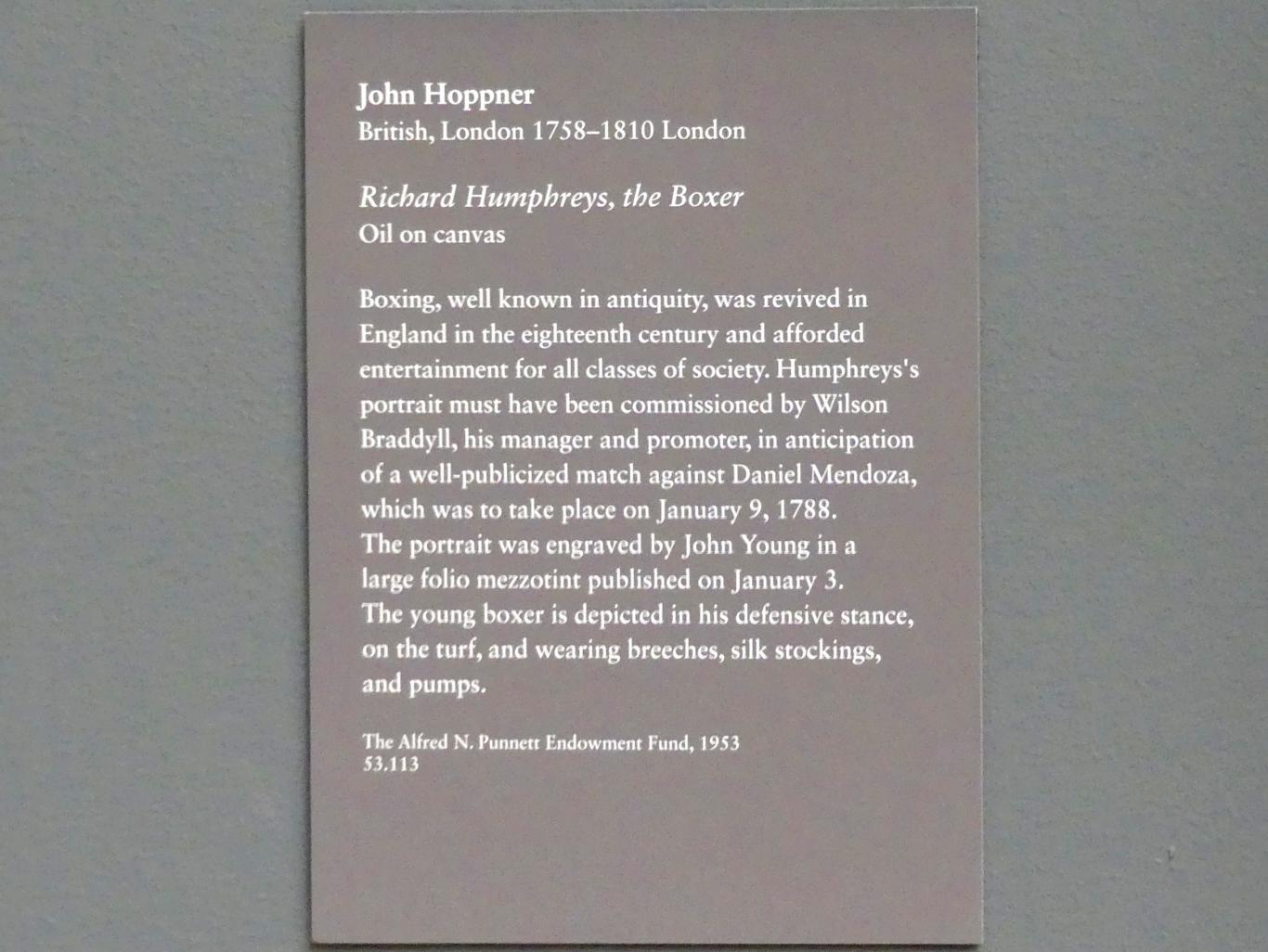 John Hoppner (1787–1810), Richard Humphreys der Boxer, New York, Metropolitan Museum of Art (Met), Saal 629, Undatiert, Bild 2/2