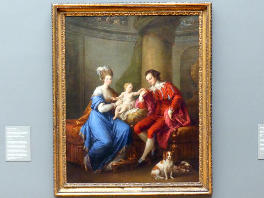 Angelika Kauffmann (1760–1798), Edward Smith Stanley (1752–1834), zwölfter Earl of Derby, mit seiner ersten Frau (Lady Elizabeth Hamilton, 1753–1797) und ihrem Sohn (Edward Smith Stanley, 1775–1851), New York, Metropolitan Museum of Art (Met), Saal 629, um 1776