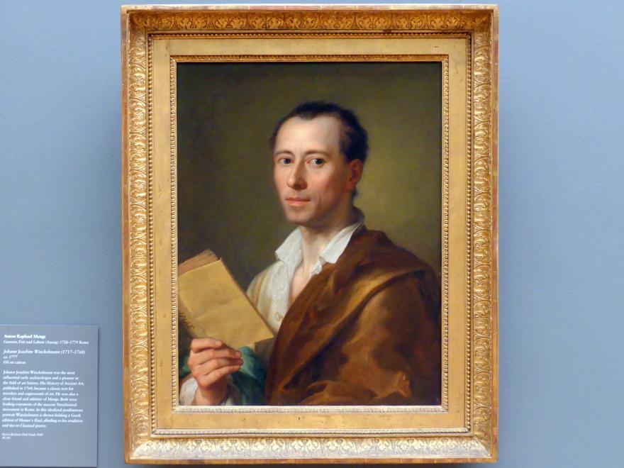 Anton Raphael Mengs (1744–1777), Johann Joachim Winckelmann (1717-1768), New York, Metropolitan Museum of Art (Met), Saal 629, um 1777