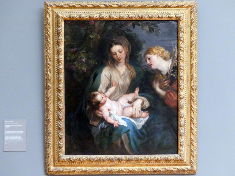 Anthonis (Anton) van Dyck (1614–1641), Jungfrau mit Kind und der heiligen Katharina von Alexandrien, New York, Metropolitan Museum of Art (Met), Saal 628, um 1630, Bild 1/2