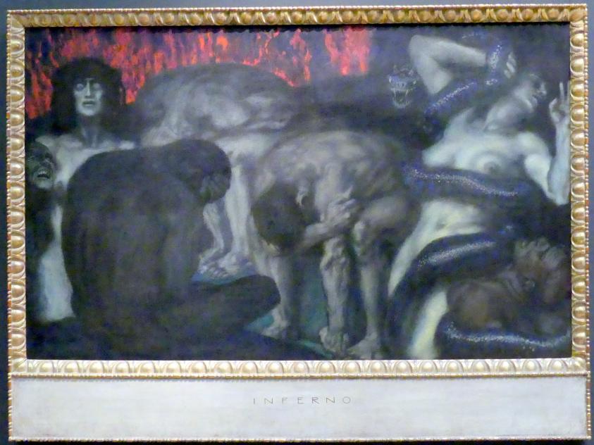 Franz von Stuck (1890–1923), Inferno, New York, Metropolitan Museum of Art (Met), Saal 800, 1908, Bild 1/2