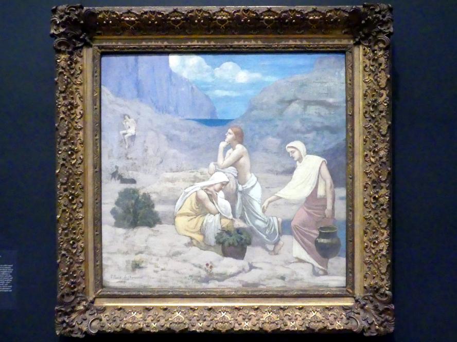 Pierre Puvis de Chavannes (1850–1891), Hirtenlied, New York, Metropolitan Museum of Art (Met), Saal 800, 1891, Bild 1/2