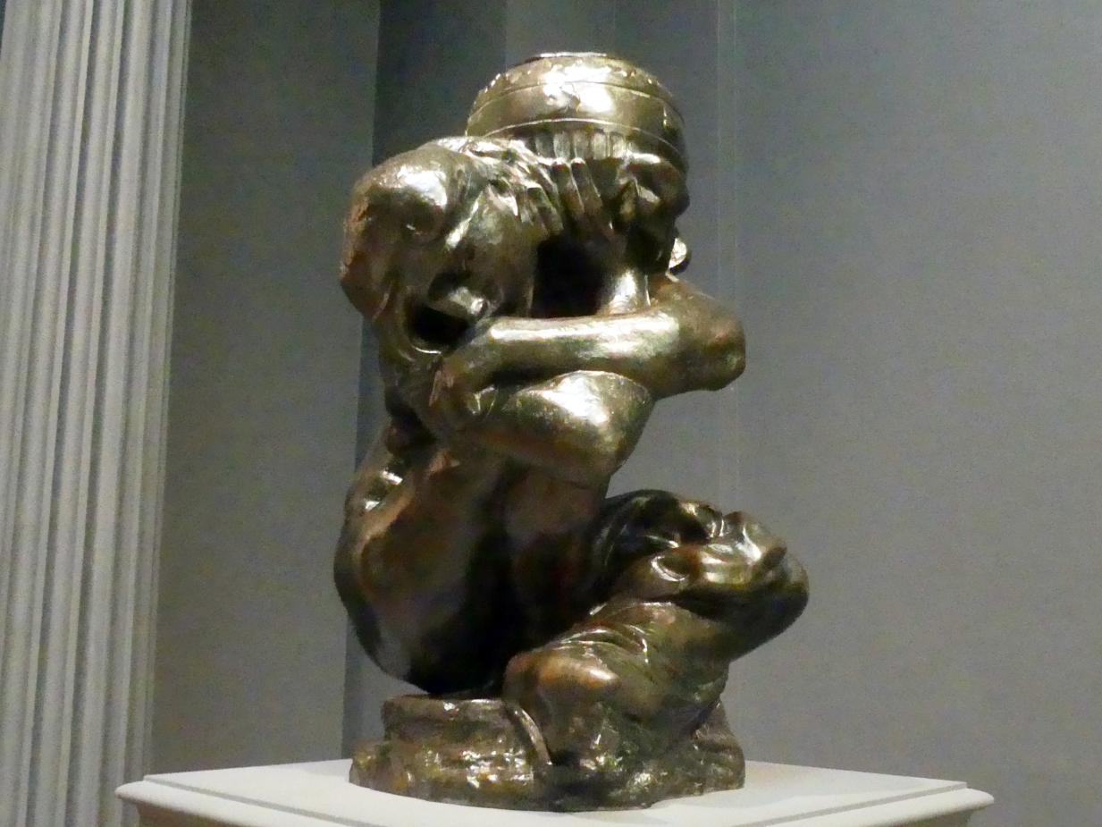 Auguste Rodin (1863–1917), Gefallene Karyatide mit Urne, New York, Metropolitan Museum of Art (Met), Saal 800, 1883, Bild 2/6