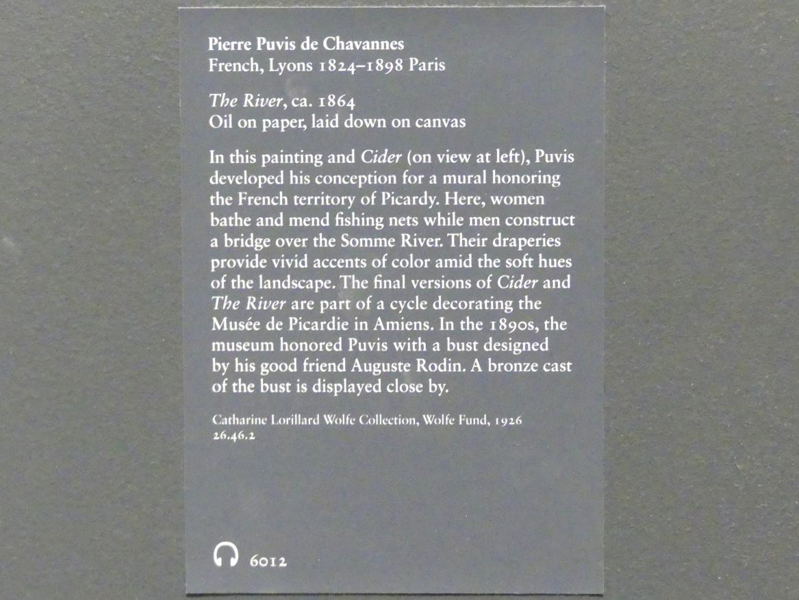 Pierre Puvis de Chavannes (1850–1891), Der Fluss, New York, Metropolitan Museum of Art (Met), Saal 800, um 1864, Bild 2/2