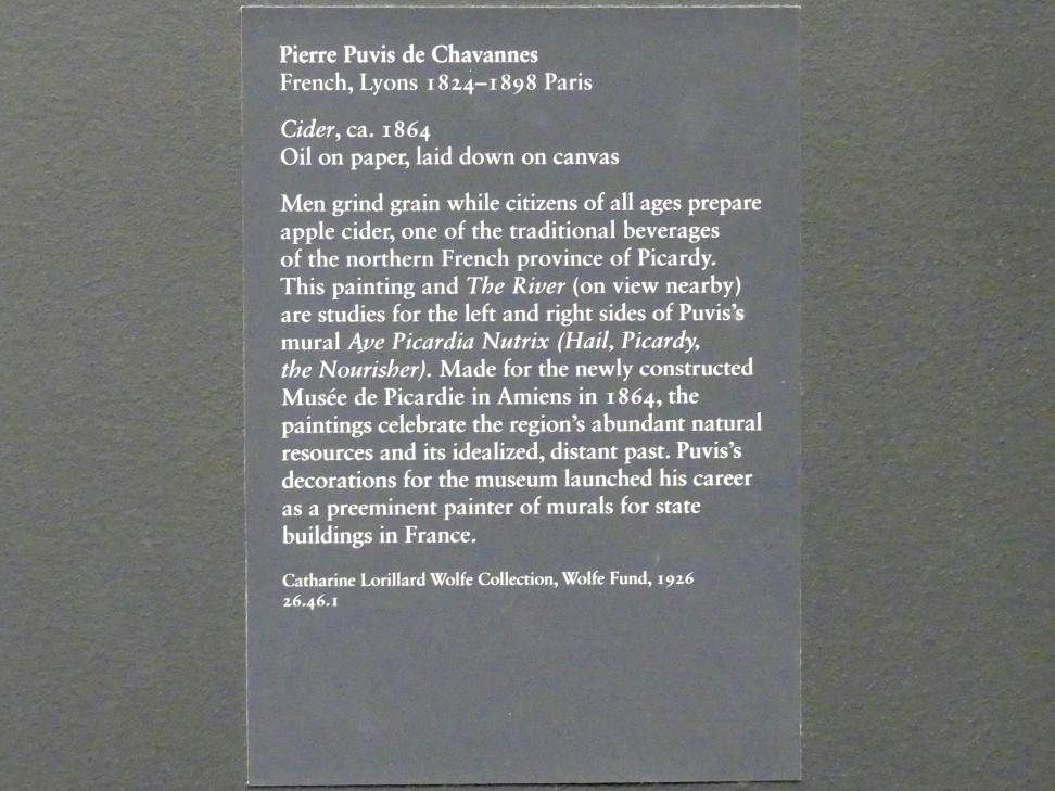 Pierre Puvis de Chavannes (1850–1891), Cider, New York, Metropolitan Museum of Art (Met), Saal 800, um 1864, Bild 2/2