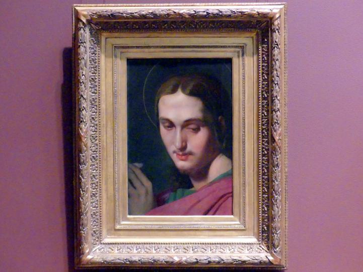 Jean-Auguste-Dominique Ingres (1805–1856), Kopf des Evangelisten Johannes, Rom, Kirche Santissima Trinità dei Monti, jetzt New York, Metropolitan Museum of Art (Met), Saal 801, um 1817