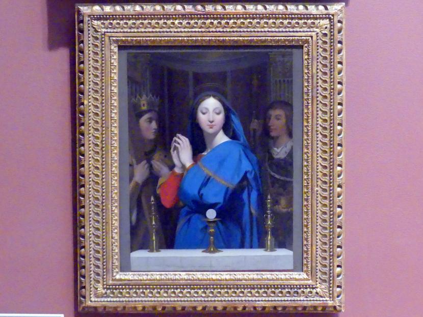 Jean-Auguste-Dominique Ingres (1805–1856), Jungfrau Maria in Anbetung der Hostie, New York, Metropolitan Museum of Art (Met), Saal 801, 1852, Bild 1/2