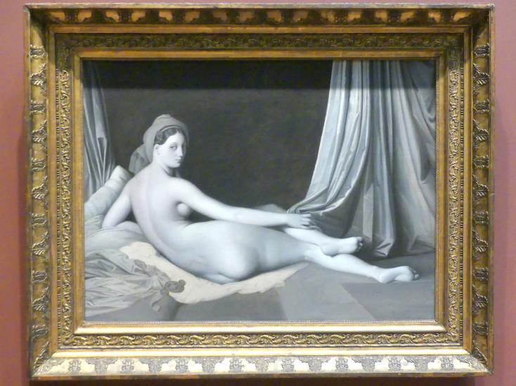 Jean-Auguste-Dominique Ingres (1805–1856), Odalisque in Grisaille, New York, Metropolitan Museum of Art (Met), Saal 801, um 1824–1834, Bild 1/2