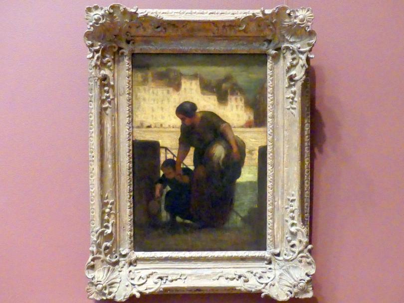 Honoré Daumier (1840–1868), Die Wäscherin, New York, Metropolitan Museum of Art (Met), Saal 802, 1863, Bild 1/2