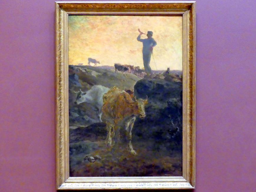 Jean-François Millet (1844–1874), Die Kühe nach Hause rufen, New York, Metropolitan Museum of Art (Met), Saal 802, um 1872