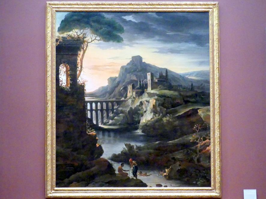 Théodore Géricault (1811–1822), Abendliche Landschaft mit Aquädukt, New York, Metropolitan Museum of Art (Met), Saal 802, 1818