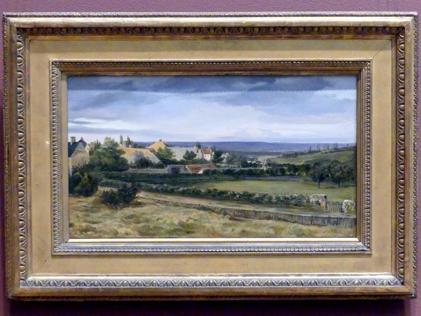 Théodore Rousseau (1827–1862), Dorf in einem Tal, New York, Metropolitan Museum of Art (Met), Saal 802, um 1825–1830
