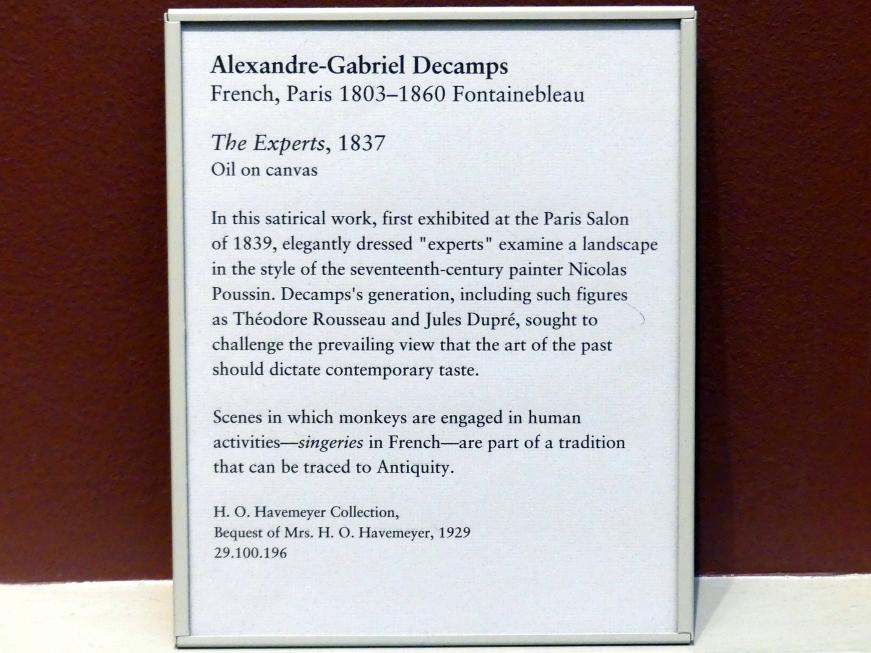 Alexandre-Gabriel Decamps (1830–1854), Die Experten, New York, Metropolitan Museum of Art (Met), Saal 802, 1837, Bild 2/2