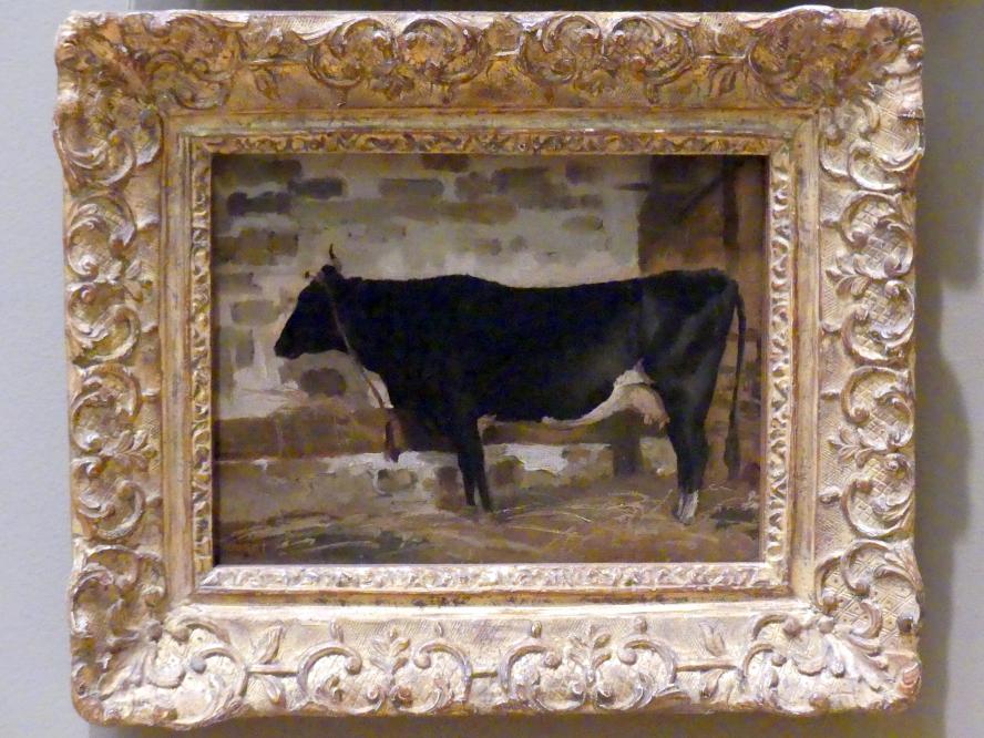 Jean-Baptiste Camille Corot (1823–1874), Kuh in einer Scheune, New York, Metropolitan Museum of Art (Met), Saal 803, Undatiert