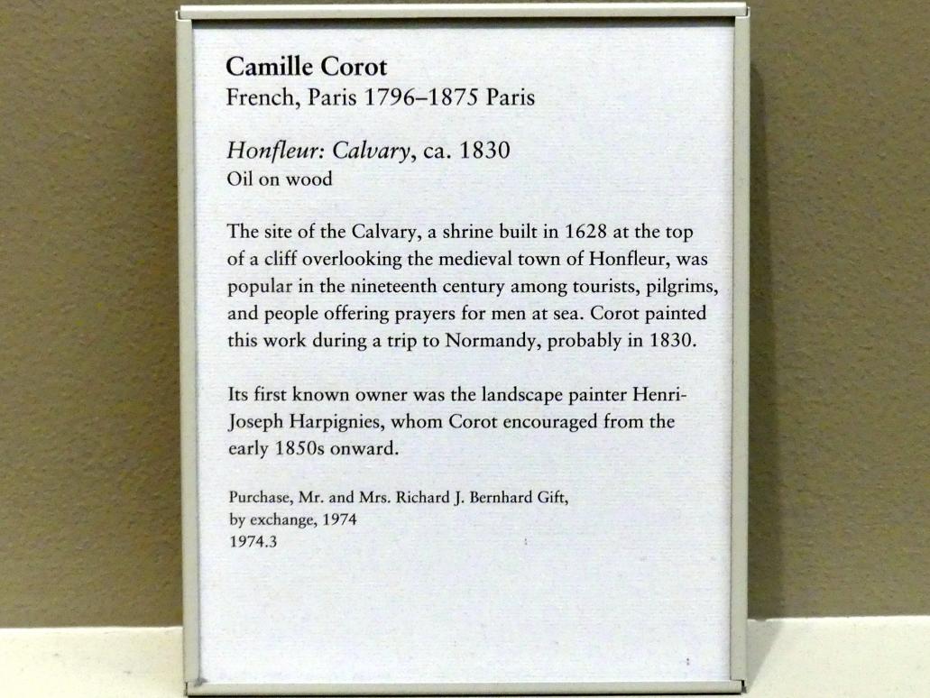 Jean-Baptiste Camille Corot (1823–1874), Kalvarienberg bei Honfleur, New York, Metropolitan Museum of Art (Met), Saal 803, um 1830, Bild 2/2