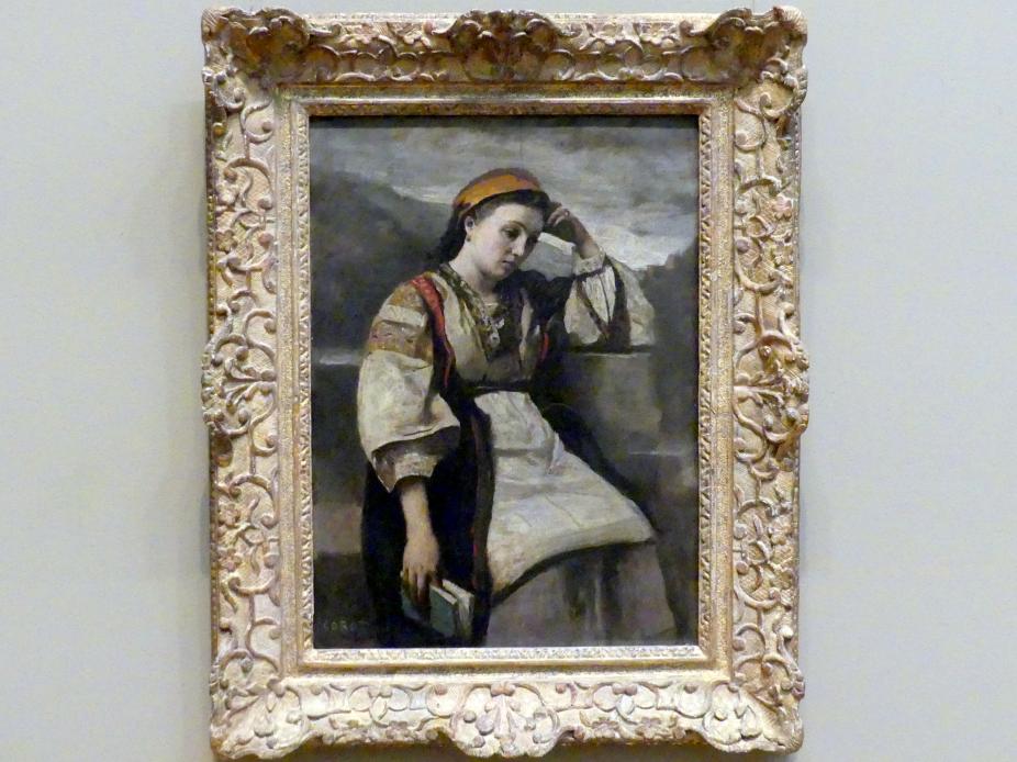 Jean-Baptiste Camille Corot (1823–1874), Träumerei, New York, Metropolitan Museum of Art (Met), Saal 803, um 1860–1865, Bild 1/2