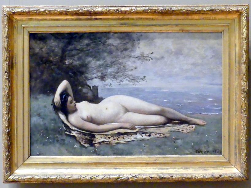 Jean-Baptiste Camille Corot (1823–1874), Bacchantin am Meer, New York, Metropolitan Museum of Art (Met), Saal 803, 1865