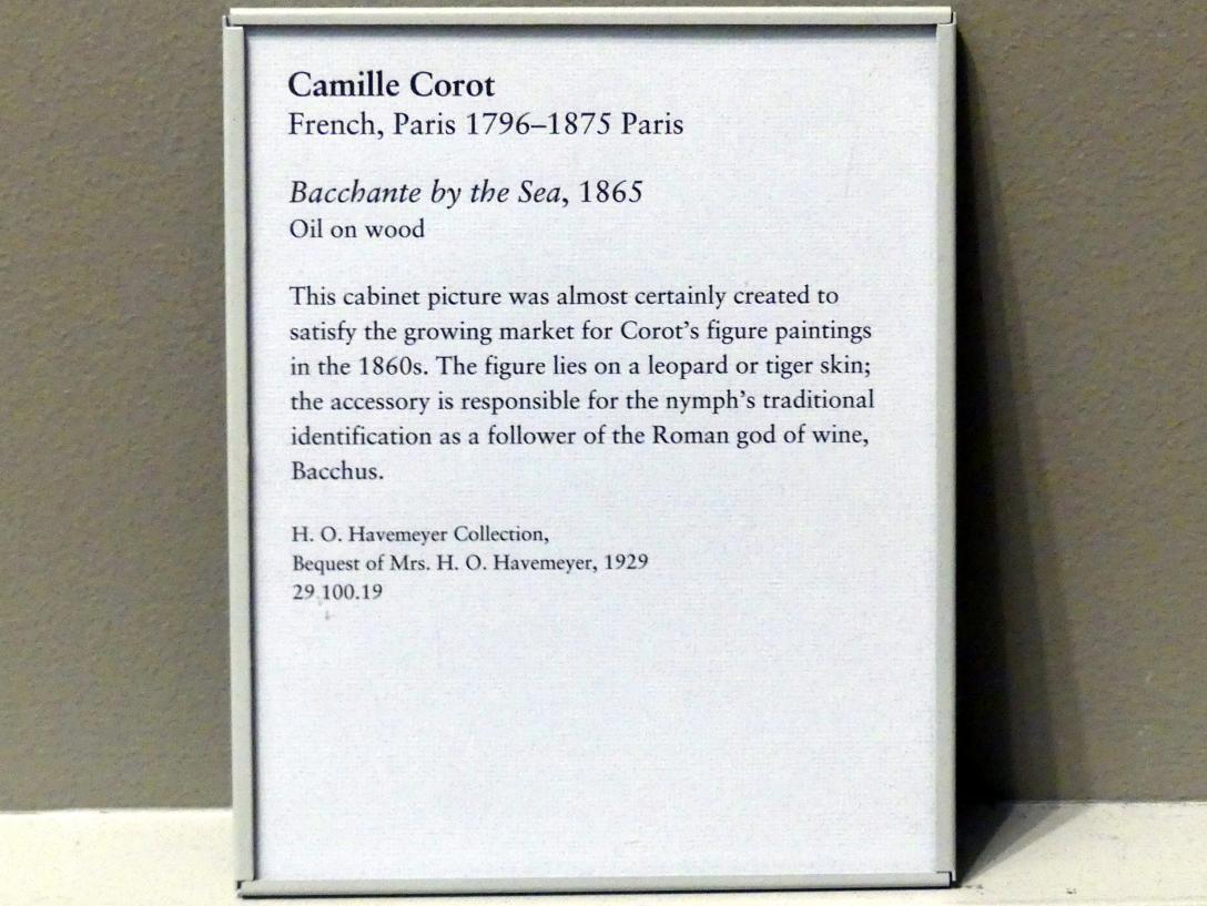 Jean-Baptiste Camille Corot (1823–1874), Bacchantin am Meer, New York, Metropolitan Museum of Art (Met), Saal 803, 1865, Bild 2/2