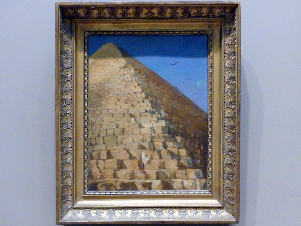 Adrien Dauzats (1831–1844), Die Große Pyramide in Gizeh, New York, Metropolitan Museum of Art (Met), Saal 804, nach 1830, Bild 1/2