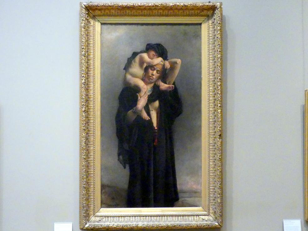 Léon Bonnat (1869–1880), Ägyptische Bäuerin mit ihrem Kind, New York, Metropolitan Museum of Art (Met), Saal 804, 1869–1870, Bild 1/2