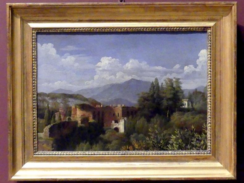 François-Édouard Picot (1815–1817), Blick von den Gärten der Villa Ludovisi auf die Porta Pinciana in Rom, New York, Metropolitan Museum of Art (Met), Saal 805, um 1814–1817