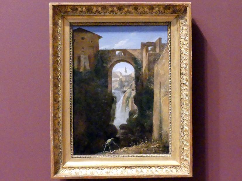 François-Marius Granet (1804–1830), Ponte San Rocco und Wasserfall, Tivoli, New York, Metropolitan Museum of Art (Met), Saal 805, um 1810–1820, Bild 1/2