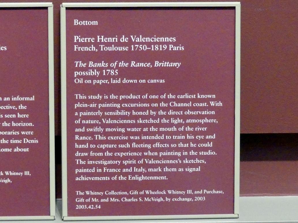 Pierre-Henri de Valenciennes (1780–1786), Ufer der Rance, Bretagne, New York, Metropolitan Museum of Art (Met), Saal 805, 1785, Bild 2/2