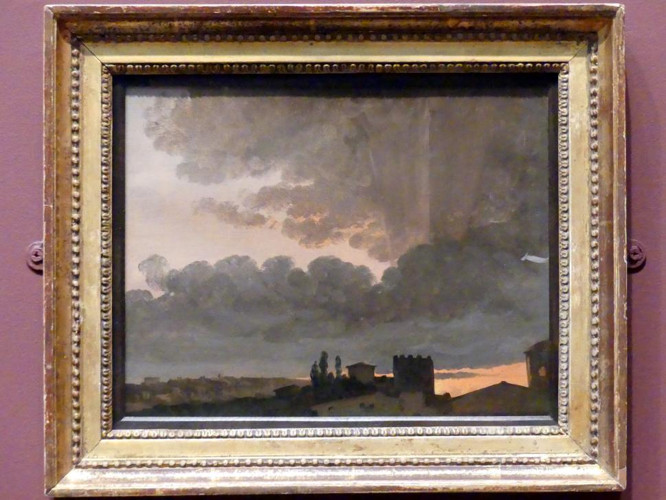 Simon Denis (1787–1800), Sonnenuntergang bei Rom, New York, Metropolitan Museum of Art (Met), Saal 805, um 1789–1806, Bild 1/2
