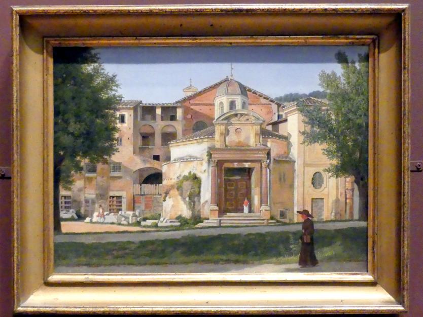 Christoffer Wilhelm Eckersberg (1810–1848), Ein Abschnitt der Via Sacra, Rom (Kirche Santi Cosma e Damiano), New York, Metropolitan Museum of Art (Met), Saal 806, um 1814–1815