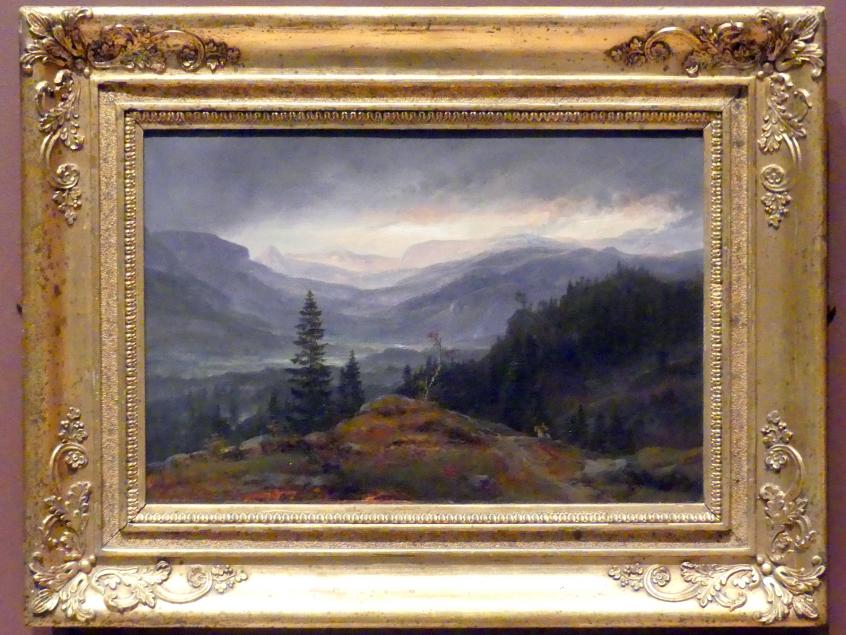 Johan Christian Clausen Dahl (1815–1852), Blick über Hallingdal, New York, Metropolitan Museum of Art (Met), Saal 807, 1844, Bild 1/2