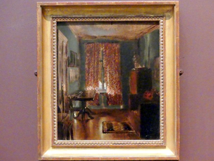 Adolph von Menzel (1844–1888), Das Wohnzimmer des Künstlers in der Ritterstraße, New York, Metropolitan Museum of Art (Met), Saal 807, 1851, Bild 1/2