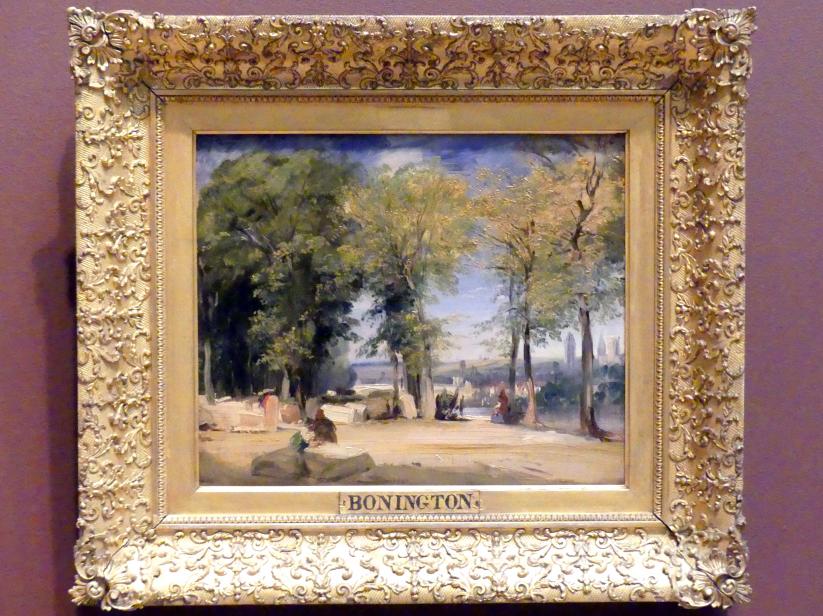 Richard Parkes Bonington (1824–1828), Ansicht in der Nähe von Rouen, New York, Metropolitan Museum of Art (Met), Saal 808, um 1825, Bild 1/2
