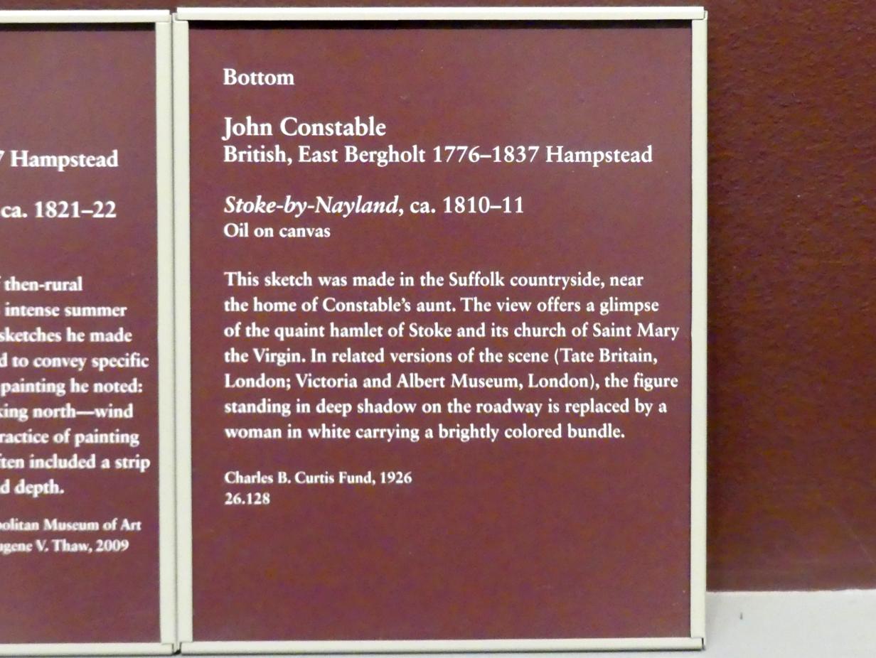 John Constable (1804–1837), Stoke-by-Nayland, New York, Metropolitan Museum of Art (Met), Saal 808, um 1810–1811, Bild 2/2