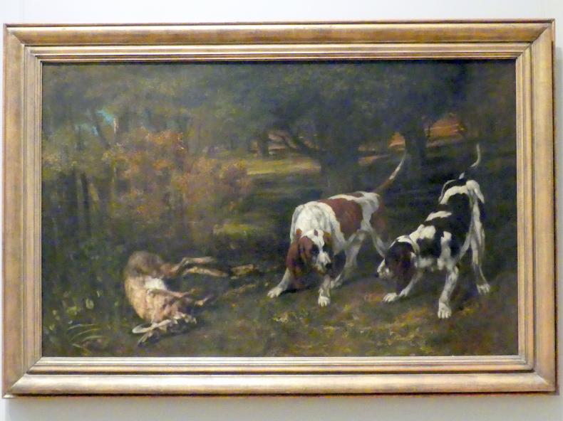 Gustave Courbet (1849–1874), Jagdhunde mit totem Hasen, New York, Metropolitan Museum of Art (Met), Saal 811, 1857, Bild 1/2