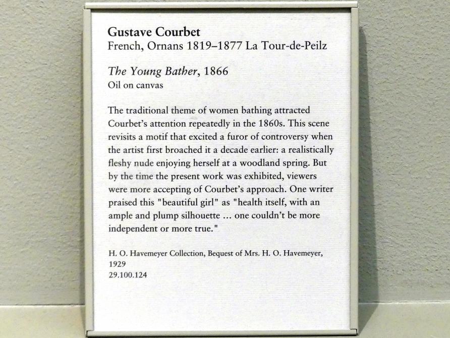 Gustave Courbet (1849–1874), Junge Badende, New York, Metropolitan Museum of Art (Met), Saal 811, 1866, Bild 2/2